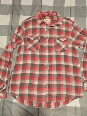 Denim & Supply Ralph Lauren Red and Gray Plaid Flannel Shirt